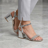 SANDALIAS DE FIESTA STYLO MUJER 20118 CHAROL PLATA