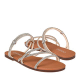 SANDALIAS STYLO MUJER 20056 TEXTIL PLATA