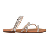 SANDALIAS STYLO MUJER 20056 TEXTIL PLATA