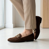 MOCASINES STYLO MUJER 20539 SUEDE CAFÉ