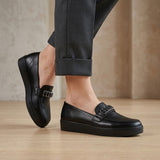 MOCASINES DOMINIQ MUJER 2728 SIMIPIEL NEGRO