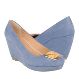 Stylo Zapatos Dama Casuales 5653-h Suede Azul