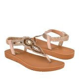 SANDALIAS DAMA STYLO 5193 TEXTIL ORO