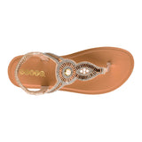 SANDALIAS DAMA STYLO 5193 TEXTIL ORO