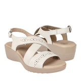 SANDALIAS FLEXI MUJER 116024 PIEL BLANCO
