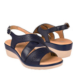SANDALIAS FLEXI MUJER 116024 PIEL AZUL