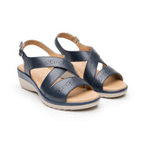 SANDALIAS FLEXI MUJER 116024 PIEL AZUL