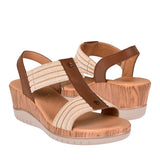 SANDALIAS FLEXI MUJER 113326 TEXTIL BEIGE