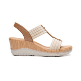 SANDALIAS FLEXI MUJER 113326 TEXTIL BEIGE