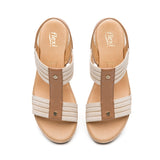 SANDALIAS FLEXI MUJER 113326 TEXTIL BEIGE