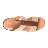 SANDALIAS FLEXI MUJER 113326 TEXTIL BEIGE