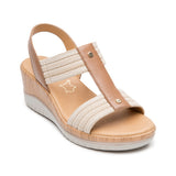 SANDALIAS FLEXI MUJER 113326 TEXTIL BEIGE