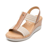 SANDALIAS FLEXI MUJER 113326 TEXTIL BEIGE