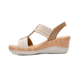 SANDALIAS FLEXI MUJER 113326 TEXTIL BEIGE