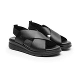 SANDALIAS DAMA FLEXI 124201 PIEL NEGRO