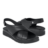 SANDALIAS DAMA FLEXI 124212 PIEL NEGRO