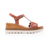 SANDALIAS DAMA FLEXI 127703 PIEL NARANJA