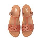 SANDALIAS DAMA FLEXI 127703 PIEL NARANJA