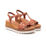 SANDALIAS DAMA FLEXI 127703 PIEL NARANJA