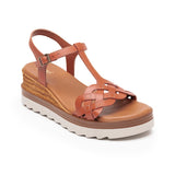 SANDALIAS DAMA FLEXI 127703 PIEL NARANJA