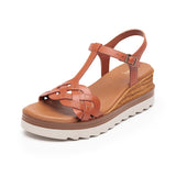 SANDALIAS DAMA FLEXI 127703 PIEL NARANJA