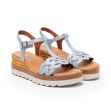 SANDALIAS DAMA FLEXI 127703 PIEL AZUL