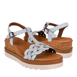 SANDALIAS DAMA FLEXI 127703 PIEL AZUL