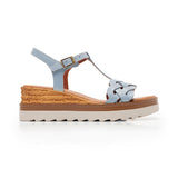 SANDALIAS DAMA FLEXI 127703 PIEL AZUL