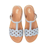 SANDALIAS DAMA FLEXI 127703 PIEL AZUL