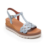 SANDALIAS DAMA FLEXI 127703 PIEL AZUL