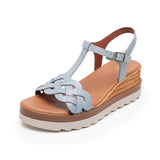 SANDALIAS DAMA FLEXI 127703 PIEL AZUL
