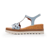 SANDALIAS DAMA FLEXI 127703 PIEL AZUL