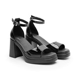 SANDALIAS DAMA FLEXI 127602 CHAROL NEGRO