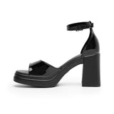SANDALIAS DAMA FLEXI 127602 CHAROL NEGRO