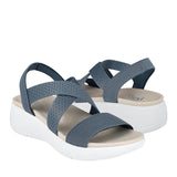 SANDALIAS DAMA FLEXI 135102 TEXTIL AZUL