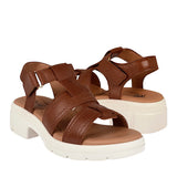 SANDALIAS DAMA FLEXI 133806 PIEL CAFÉ