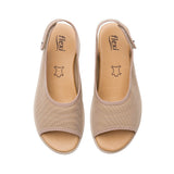 SANDALIAS FLEXI MUJER 133706 TEXTIL BEIGE