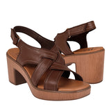 SANDALIAS DAMA FLEXI 133504 PIEL CAFÉ