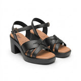 SANDALIAS FLEXI MUJER 133504 PIEL NEGRO
