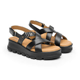 SANDALIAS FLEXI MUJER 128513 PIEL NEGRO