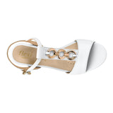 SANDALIAS DAMA FLEXI 128304 PIEL BLANCO