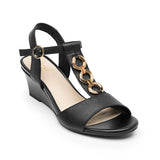 SANDALIAS DAMA FLEXI 128304 PIEL NEGRO