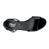 SANDALIAS FLEXI MUJER 128301 CHAROL NEGRO