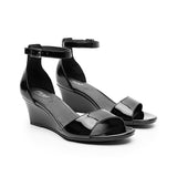 SANDALIAS FLEXI MUJER 128301 CHAROL NEGRO