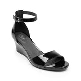 SANDALIAS FLEXI MUJER 128301 CHAROL NEGRO