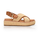 SANDALIAS CASUALES FLEXI MUJER 135502 TEXTIL BEIGE