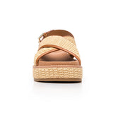 SANDALIAS CASUALES FLEXI MUJER 135502 TEXTIL BEIGE