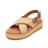 SANDALIAS CASUALES FLEXI MUJER 135502 TEXTIL BEIGE