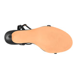 SANDALIAS PERUGIA MUJER 25013-01 SIMIPIEL NEGRO