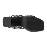 SANDALIAS DAMA STYLO 24316003SIMIPIEL NEGRO